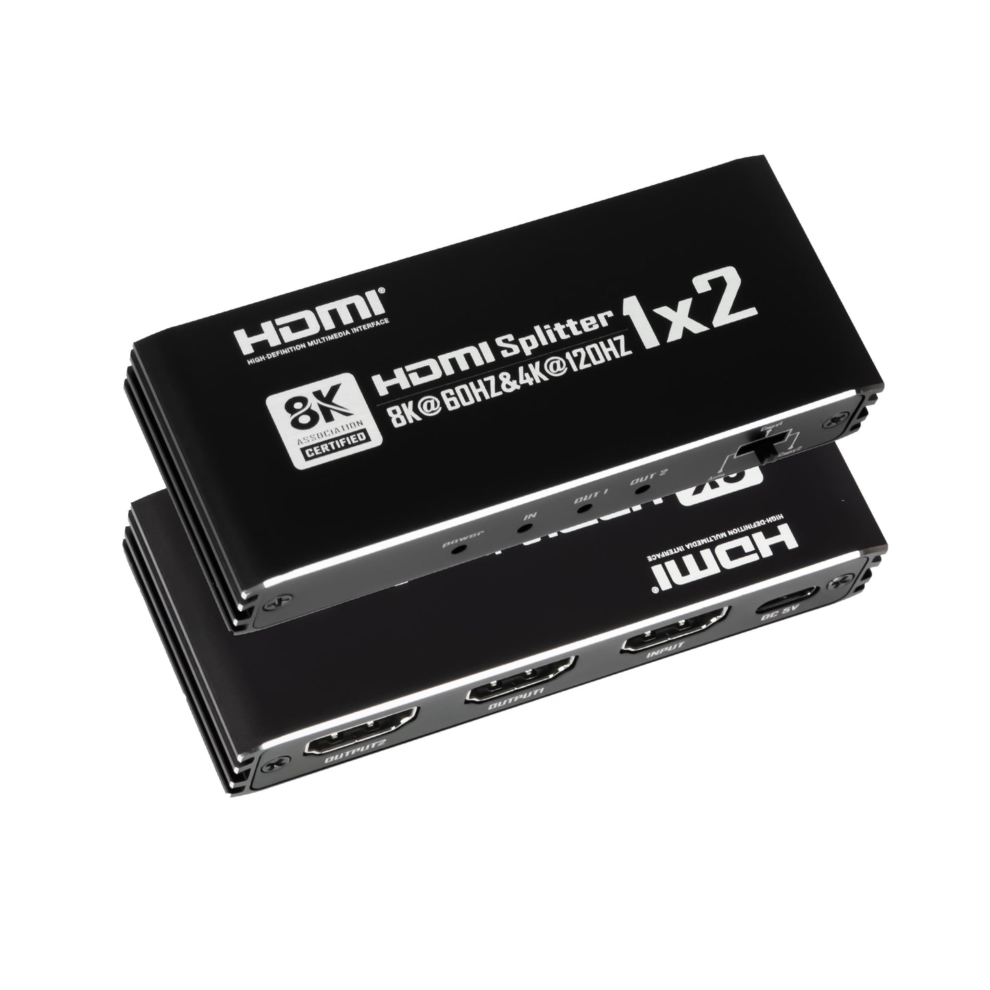 NÖRDIC 4K HDMI 2.1 Splitter 1x2 - 8K@60Hz & 4K@120Hz