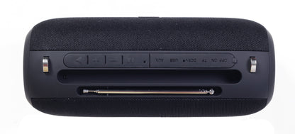 Gembird Draagbare Draadloze Speaker - FM Radio - Tot 7 uur - Bluetooth, AUX, SD kaart en USB - Zwart