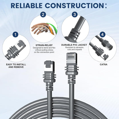 Nördic Cat6 Netwerkkabel – Geschikt voor Starlink Gen 3 & Mini – RJ45 – IP67 Waterdicht – High Speed 5 Gbps – Zuiver Koper (26AWG)