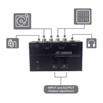 Delmark Phono Preamp - Voorversterker voor Platenspelers