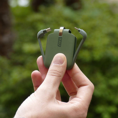 TAU Mini Powerbank 3 in 1 Sleutelhanger met Oplader - USB-C, USB, Micro USM & Lightning - 1400mAh