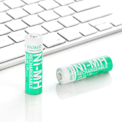 DELTACO Ultimate Ni-MH Oplaadbare AA-batterijen – 2300mAh (4-pack)