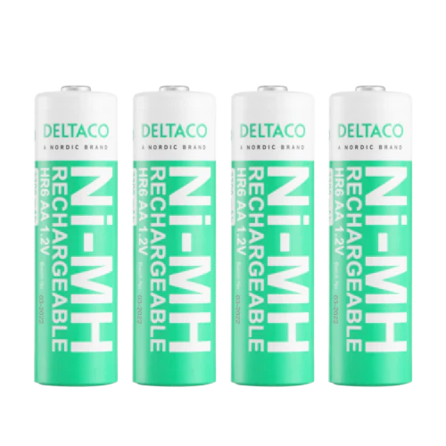 DELTACO Ultimate Ni-MH Oplaadbare AA-batterijen – 2300mAh (4-pack)
