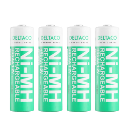 DELTACO Ultimate Ni-MH Oplaadbare AA-batterijen – 2300mAh (4-pack)