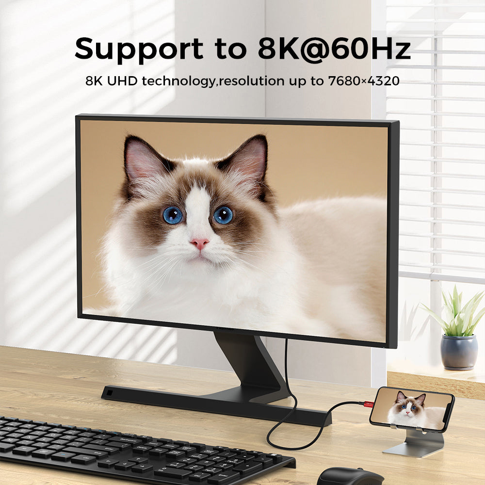 NÖRDIC USB C naar USB C - USB-C Kabels - USB4 PD3.1 240W 8K 60Hz - 40Gbps - Geschikt voor Laptop, Smartphone, Tablet - 1,5m - Rood