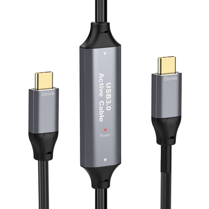 NÖRDIC USB C naar USB C kabel - USB 3.0 - 5Gbps - Geschikt voor Laptop, docking station, SSD & Camera - 10m