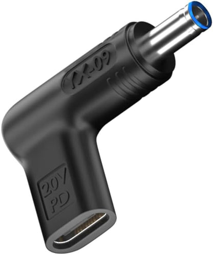 NÖRDIC Adapter USB-C naar DC 4,5x3,0mm - 100W - 12-20V - Geschikt voor HP Laptop - Zwart