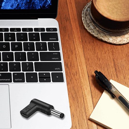 NÖRDIC Adapter USB-C naar DC 4,5x3,0mm - 100W - 12-20V - Geschikt voor Dell Laptop - Zwart