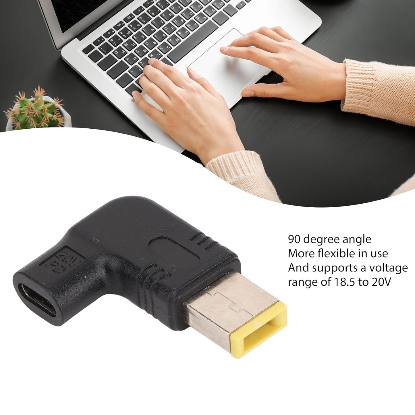 NÖRDIC USB-C Adapter - Geschikt voor Lenovo opladers - 100W PD Snellader - Geschikt voor laptop, smartphone & tablet