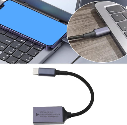 NÖRDIC USB-C Adapter - Geschikt voor Lenovo opladers - 100W PD Snellader - Geschikt voor laptop, smartphone & tablet - 17 cm