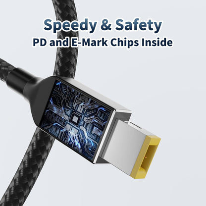 NÖRDIC USB-C Kabel - DC 5,5 × 1,7 mm - Geschikt voor Lenovo apparaten - 135W - Geschikt voor Tablet & Laptop - 2m