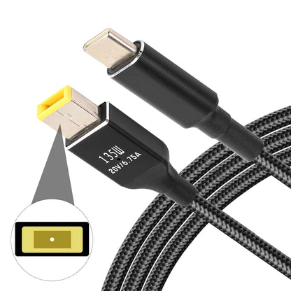 NÖRDIC USB-C Kabel - DC 5,5 × 1,7 mm - Geschikt voor Lenovo apparaten - 135W - Geschikt voor Tablet & Laptop - 2m