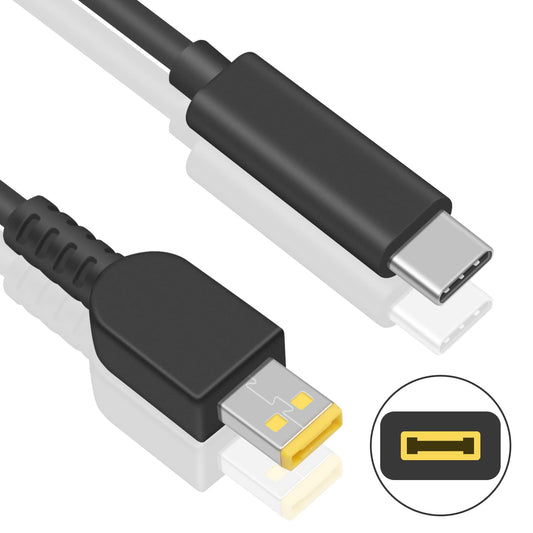 NÖRDIC USB-C naar DC Kabel - Geschikt voor Lenovo apparaten - 65W - Geschikt voor Laptop - 1,5m