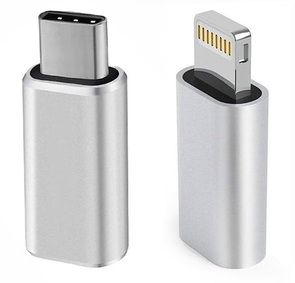 NÖRDIC USBC-N1502 Adapter Set - 2 Stuks - USB-C male naar Lightning Female - Lightning Male naar USB-C Female - Space Gray