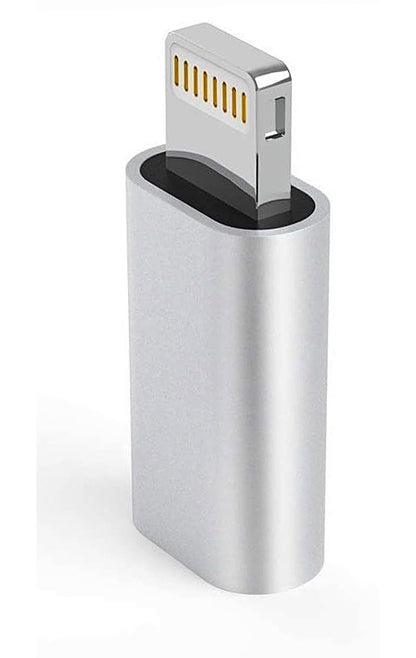 NÖRDIC USBC-N1503 - USB-C Vrouwelijk naar Lightning Mannelijk Adapter - (Niet MFI) - Zilverkleurig