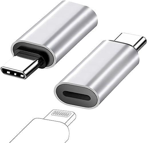 NÖRDIC USBC-N1504 USBC-C Mannelijk naar Lightning Vrouwelijk Adapter - Zilver
