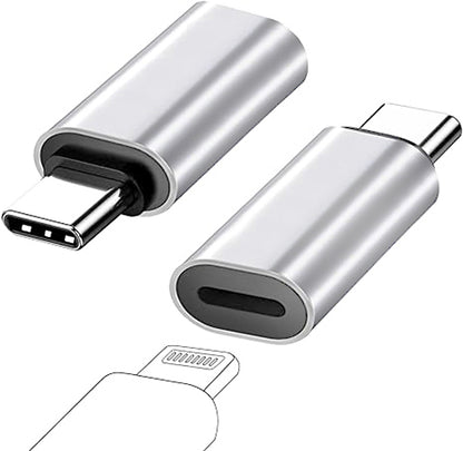 NÖRDIC USBC-N1504 USBC-C Mannelijk naar Lightning Vrouwelijk Adapter - Zilver