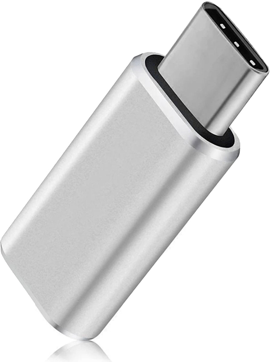 NÖRDIC USBC-N1504 USBC-C Mannelijk naar Lightning Vrouwelijk Adapter - Zilver