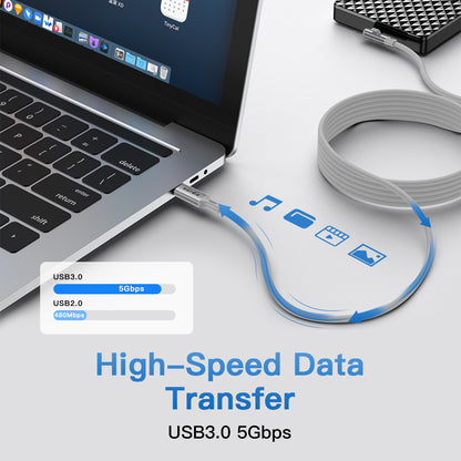 NÖRDIC USB-C naar USB-C - USB3.2 Gen1 - Geschikt voor Oculus Quest / Quest 2 VR bril - 5m - Wit