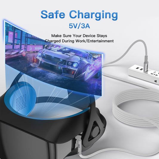 NÖRDIC VR Link cable - USB-C to USB - USB3.2 Gen1 - Suitable for Oculus Quest 2 VR glasses - 5m - White