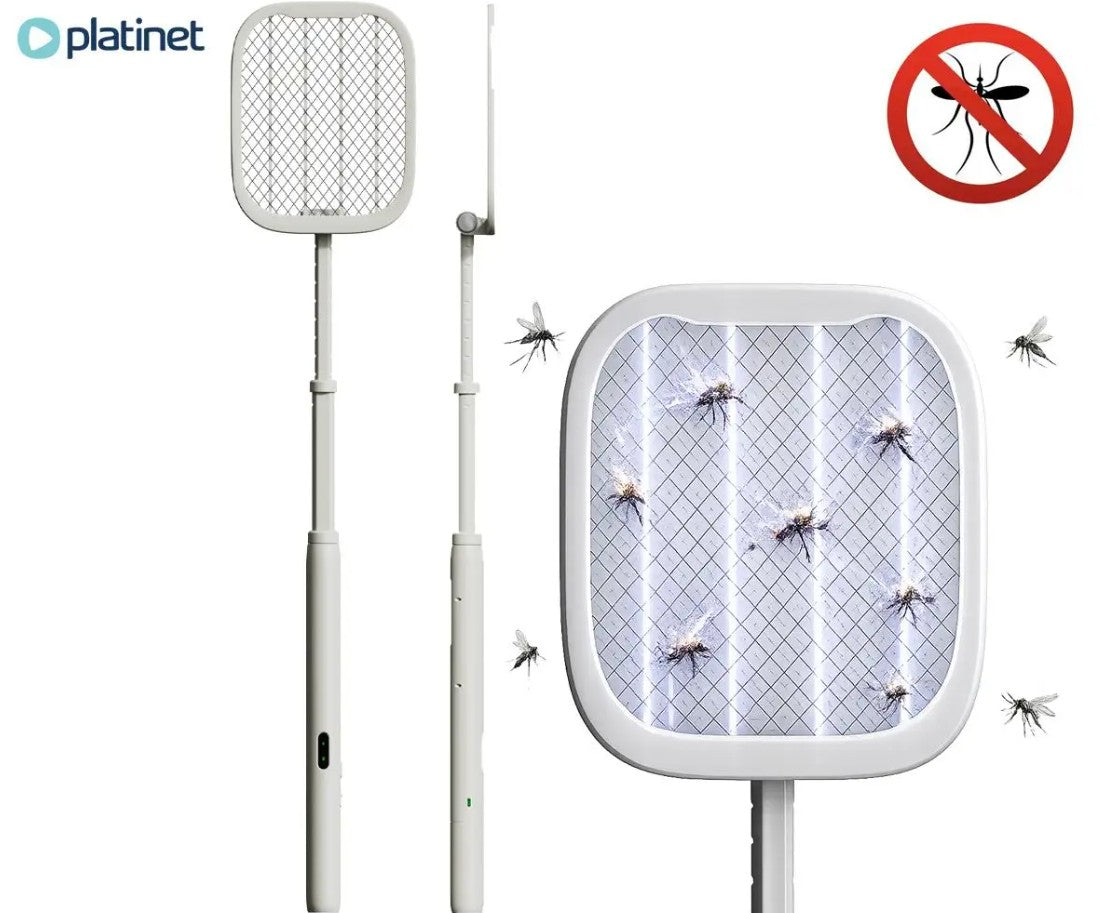 Elektrische Vliegenmepper – Telescopisch & Opvouwbaar Racket – Platinet