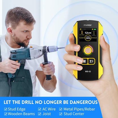 FNIRSI 6-in-1 Detection Device - Metal Detector Wall - Wall Detector Metal, Wood, AC Wire - Stud Finder