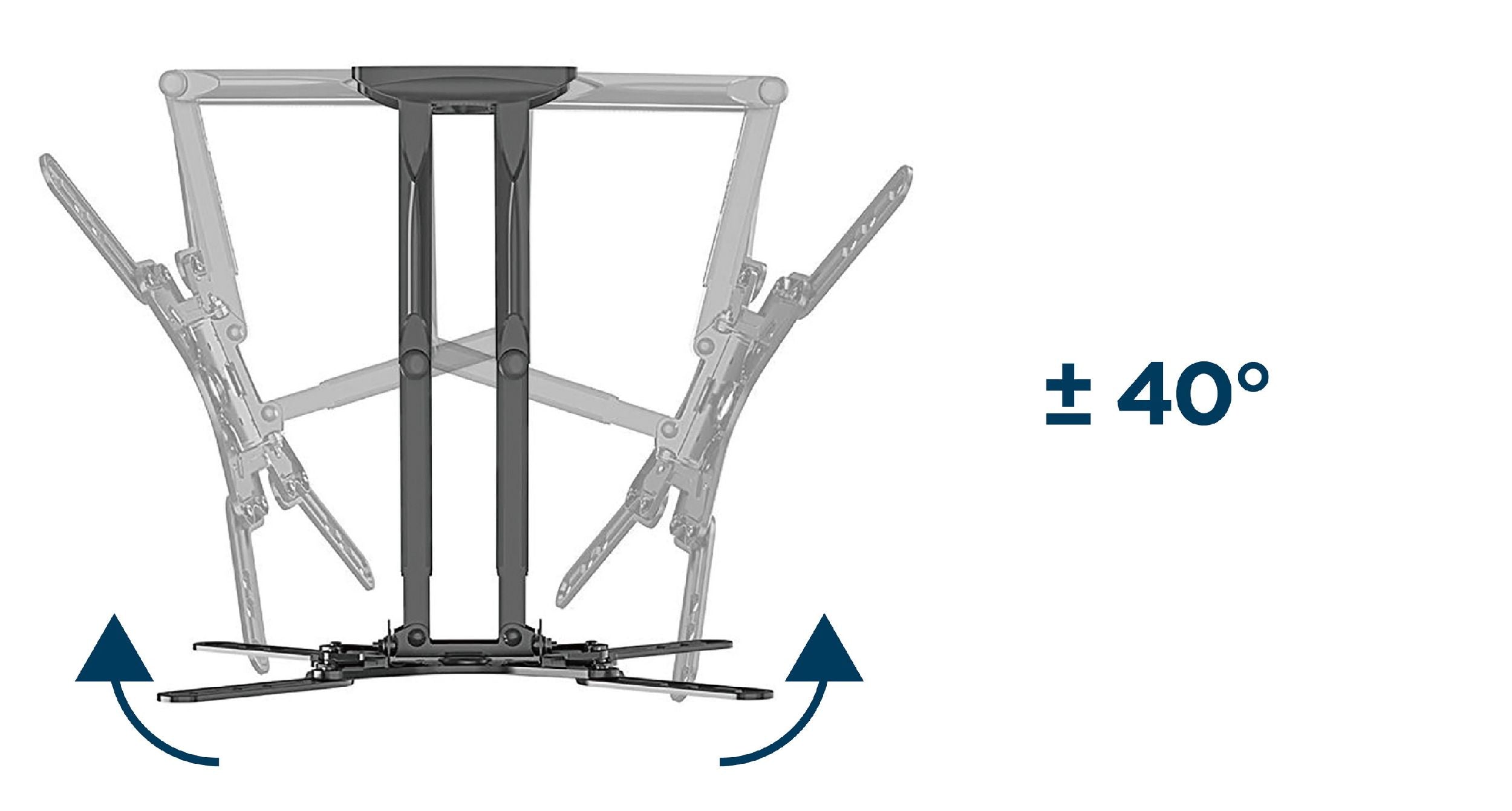 Gembird TV Muurbeugel Draaibaar en Kantelbaar - Voor 32”-60” Schermen - Tot 36 KG - Zwart