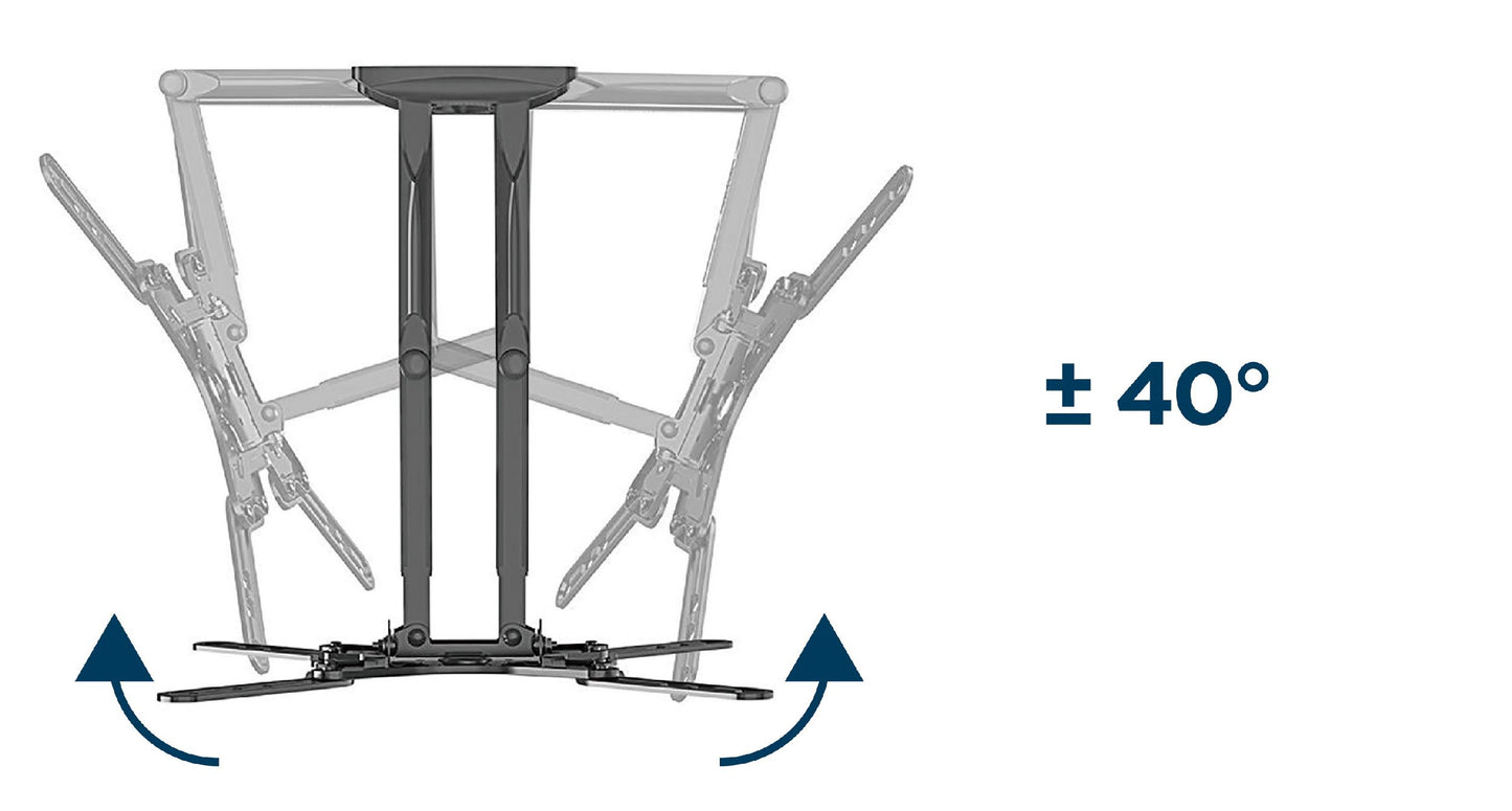 Gembird TV Wall Mount Rotatable and Tiltable - For 32”-60” Screens - Up to 36 KG - Black