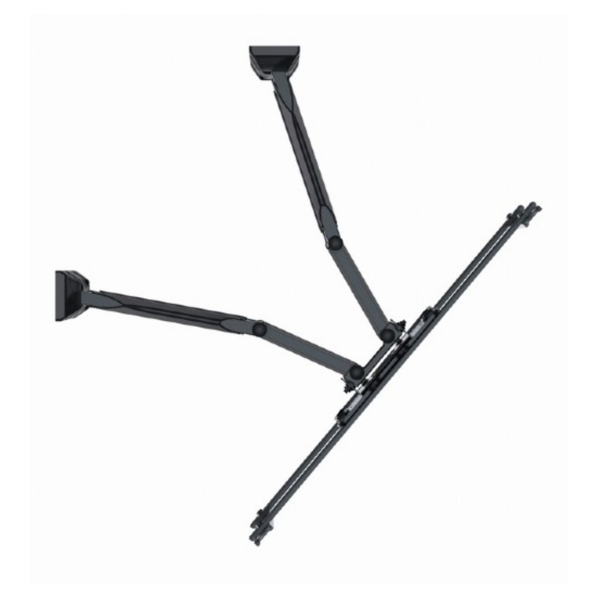 Gembird Hoek TV Muurbeugel (Full-Motion) - Voor Schermen van 32” tot 75” inch - Tot 45kg - Geschikt voor hoeken - Dubbelarmig beugel