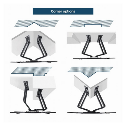 Gembird Hoek TV Muurbeugel (Full-Motion) - Voor Schermen van 32” tot 75” inch - Tot 45kg - Geschikt voor hoeken - Dubbelarmig beugel
