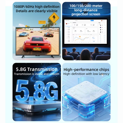 Delmark Draadloze HDMI Presenter - Zender en ontvanger - Tot 100 meter - HD Transmitter en Receiver - Plug & Play