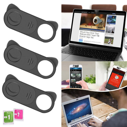 AC-PT02 Webcam privacy cover met schoonmaakset en opbergdoosje - 3 stuks