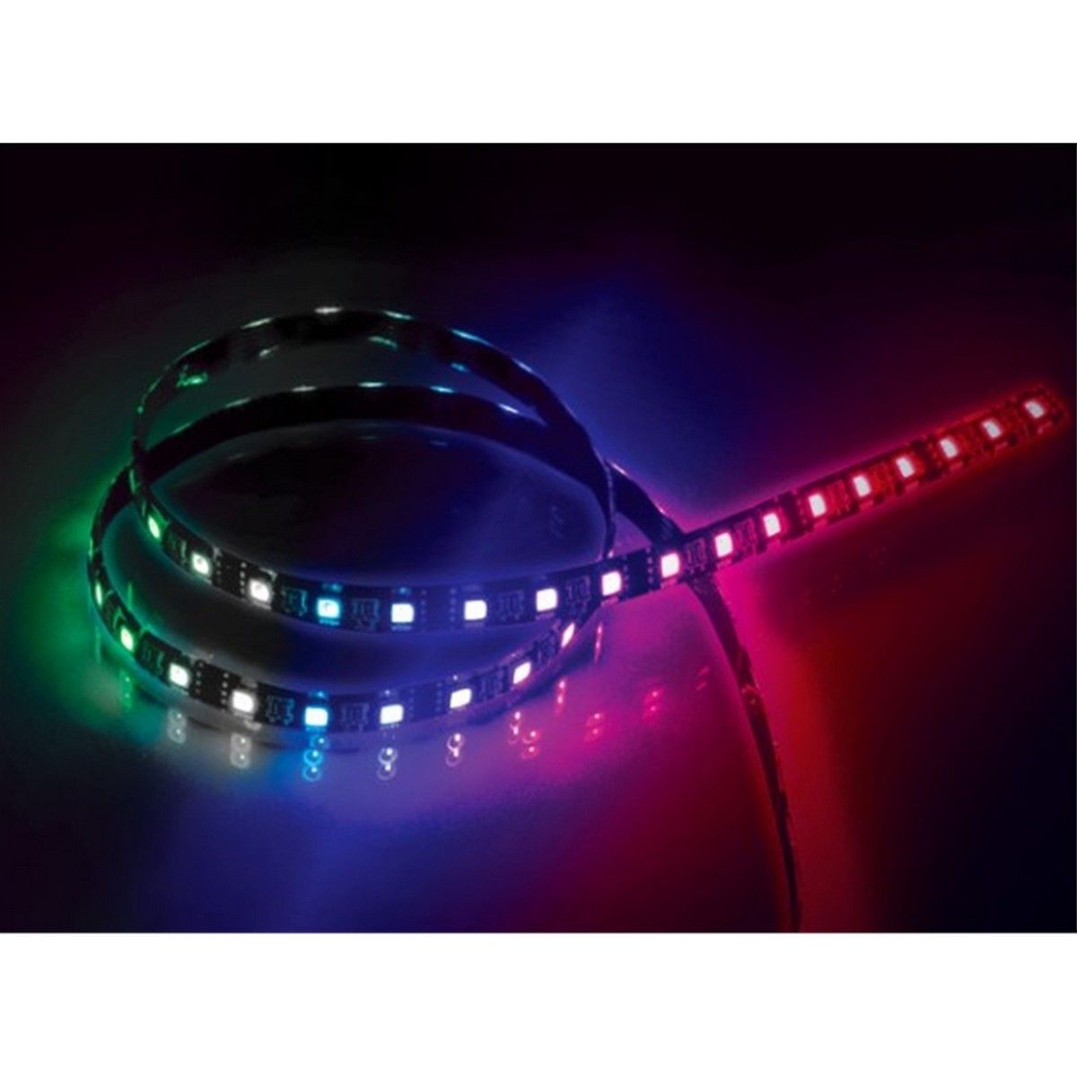 Akasa AK-LD06-50RB, Magnetic LED lighting strip, 9x magnets, 30x LED, 50cm, Gigabyte Fusion, RGBW