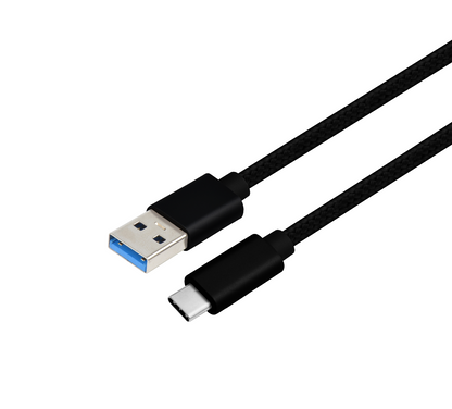 NÖRDIC USBC-N1030 USB-C naar USB-A kabel - USB3.1 Gen1 - 15 cm - Zwart