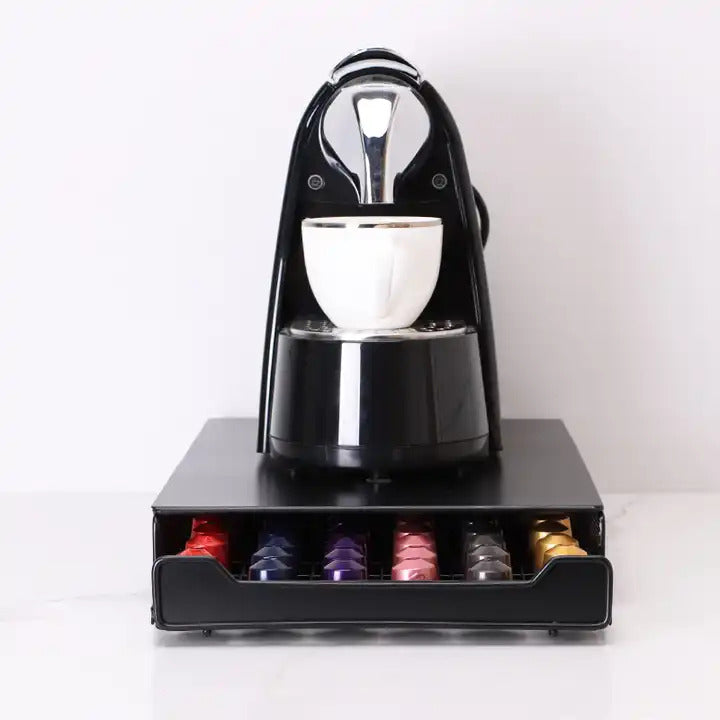 Nespresso Capsulehouder met lade - 60 Cups - zwart