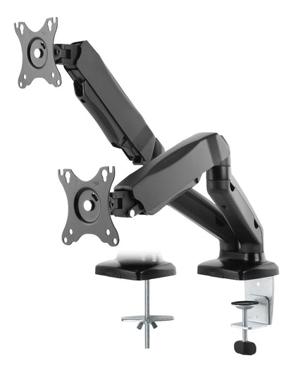 DELTACO ARM-1300 Dual Monitor Desk Stand - 13 - 27" up to 13kg - Black