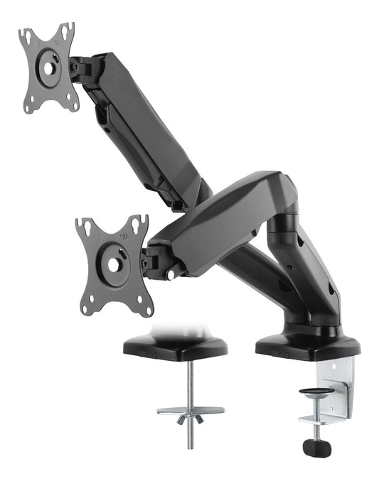 DELTACO ARM-1300 Dual Monitor Desk Stand - 13 - 27" up to 13kg - Black