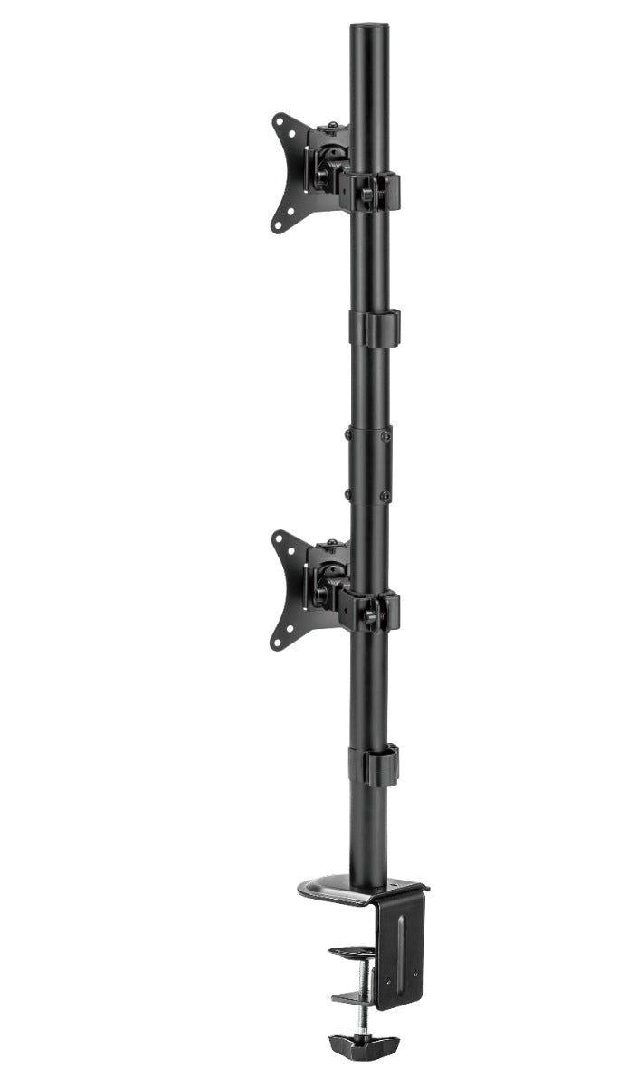 NÖRDIC ARM-210 Monitorarm voor 2 Schermen - 17-32 inch - Draai- en Kantelbaar - Zwart