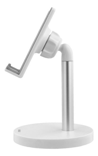 DELTACO Desktop stand for smartphone and tablet, white.
