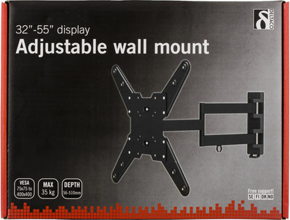 DELTACO ARM-425 Universele TV Wandsteun, Geschikt voor TV's van 32 t/m 55 inch