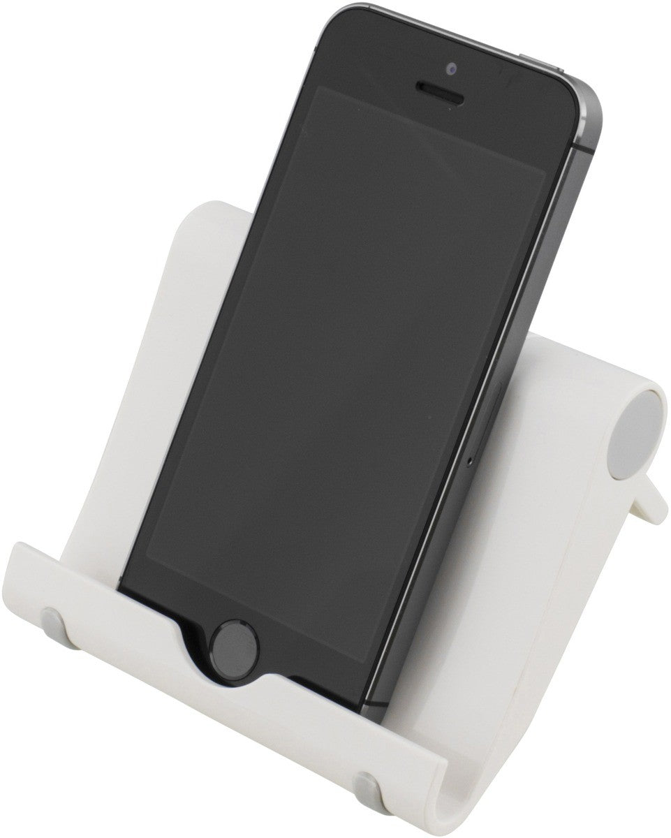 DELTACO ARM-430, Standaard voor smartphone of tablet, verstelbare voet, wit