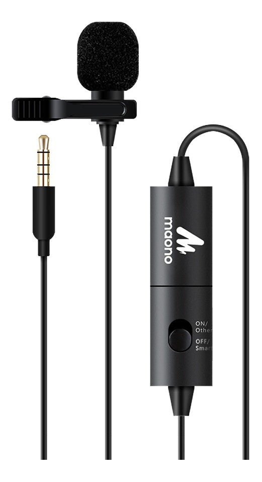 MAONO AU-100, clip-on microfoon, omnidirectionaal o.a. voor DSLR-camera's, camcorders, PC
