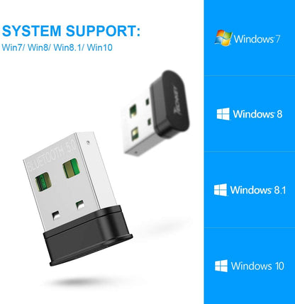 NÖRDIC BT5 USB Bluetooth Dongle adapter - Bluetooth 5.0 - Black