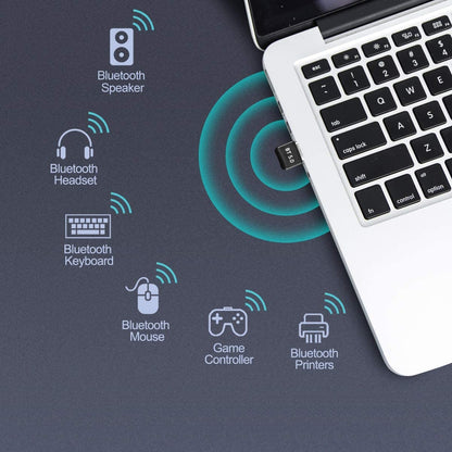 NÖRDIC BT6 USB Bluetooth Dongle adapter  - Bluetooth 5.3  - Zwart