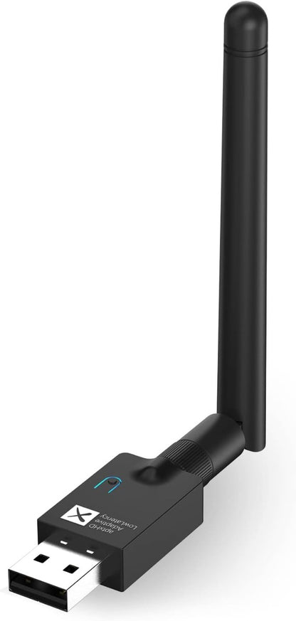 NÖRDIC BT8 Bluetooth 5.2 USB-A adapter - Qualcomm 5.2 - Duallink - 24bit  - 96Khz - Zwart