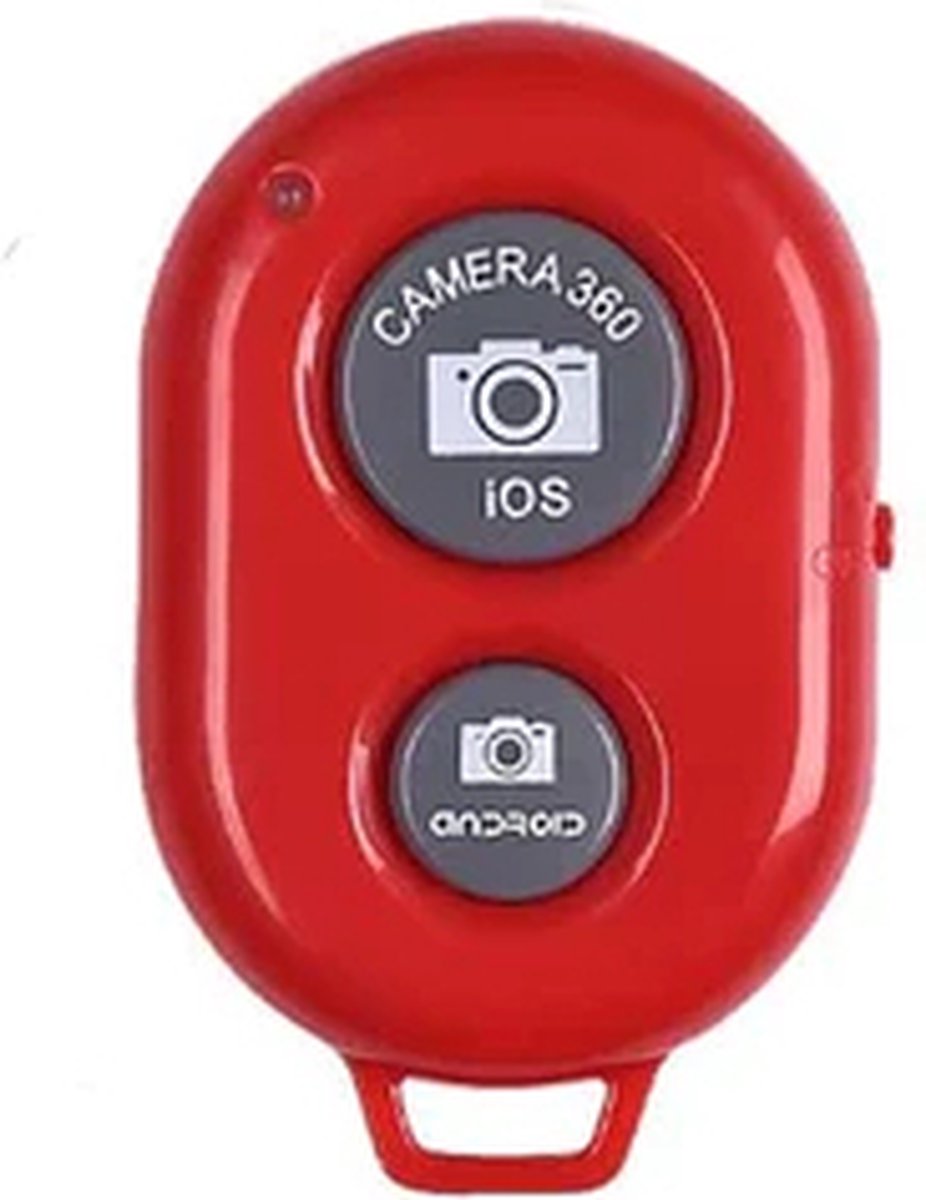 NÖRDIC BTS-01 - Bluetooth shutter for smartphones, tablets and cameras - up to 10m distance - incl. battery - Red