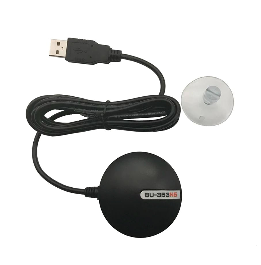 GlobalSat BU-353N5, High Precision GPS Receiver, USB Connection, Magnetic Mount, Waterproof