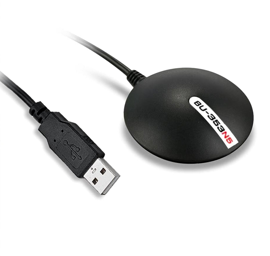 GlobalSat BU-353N5, High Precision GPS Receiver, USB Connection, Magnetic Mount, Waterproof
