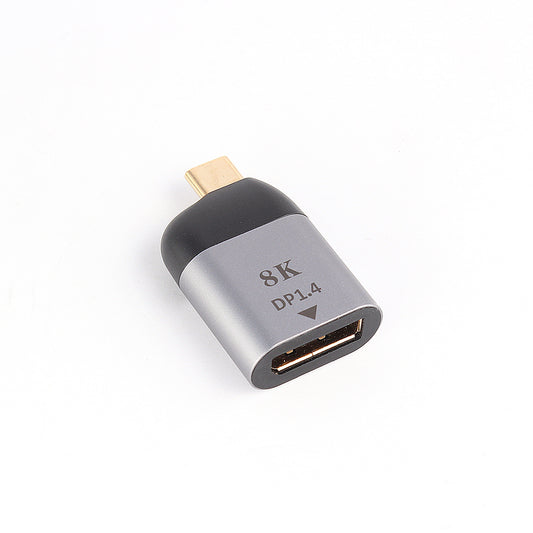 NÖRDIC C-DP USB-C naar Displayport adapter - 8K in 60Hz - 3D ondersteuning - Spacegrijs