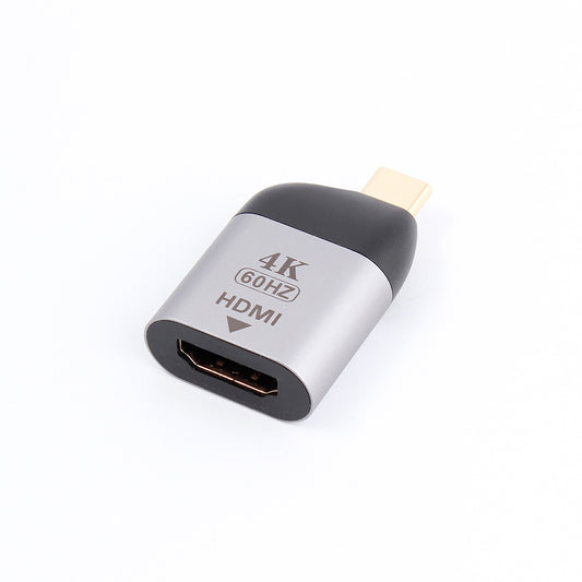 NÖRDIC C-HDMI USB-C naar HDMI2.0 adapter - 4K in 60Hz - Ondersteuning voor HDCP1.4 en 2.2 - Spacegrijs